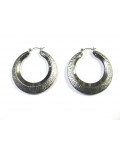 Wrought round hoop earrings