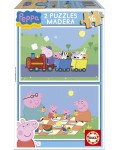 Double puzzle Educa - Peppa Pig 2 x 16 pieces of wood
