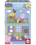 Double puzzle Educa - Peppa Pig 2 x 25 pieces of wood
