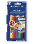 Case Staedtler with 12 pencils watercolor of colors assorted and a brush 