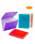 A4 pp Accordion binder with orange rubbers