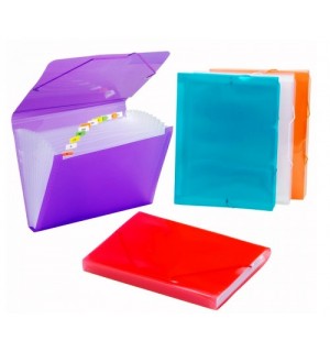 A4 pp Accordion binder with red rubbers