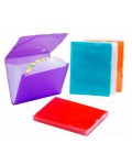 A4 pp Accordion binder with blue rubbers