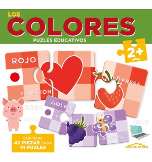 Aprendo En Casa - Puzles Educativos 3-5 (3 Piezas) Colores