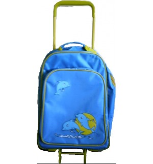 Backpack with trolley dolphins