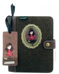 NOTEBOOK A5 6 RINGS WITH REPLACEMENT FABRIC TWEED BROWN GORJUSS