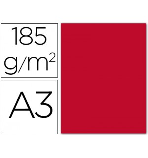Cardboard A3 Canson Rojo185 g.