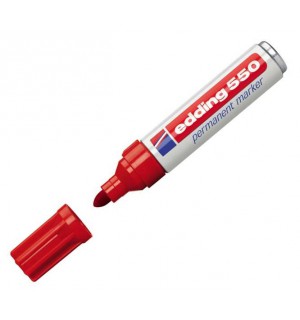 Edding permanent marker 500 round tip stroke 3-4 mm red