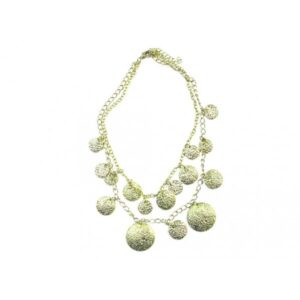 Collar Dorado con Piezas Circulares