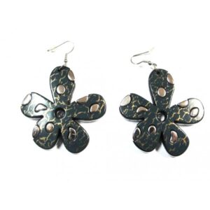 Pendientes Flor Brillo Verde