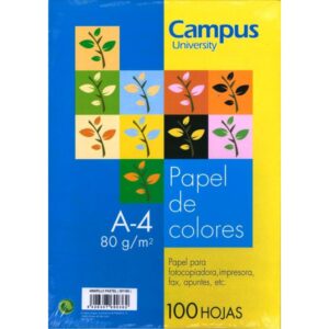 Papel color Campus University A4 Amarillo Pastel paquete 100h