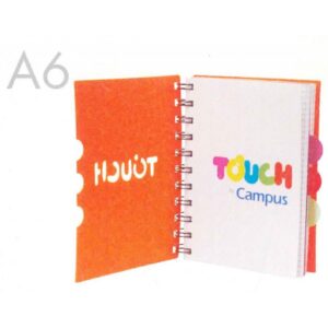 CUADERNO A6 CUADRICULADO TOUCH CAMPUS