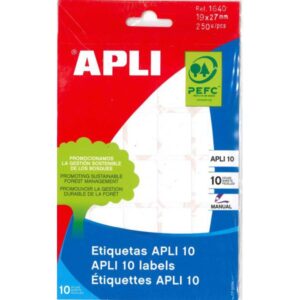 ETIQUETAS APLI 19X27 mm SOBRE 10H