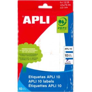 ETIQUETAS APLI 40X75 mm SOBRE 10H