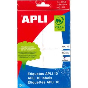 ETIQUETAS APLI 53X82 mm SOBRE 10H