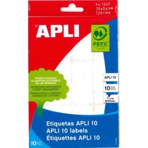 ETIQUETAS APLI 26X54 mm SOBRE 10H