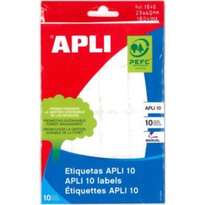 ETIQUETAS APLI 25X40 mm SOBRE 10H
