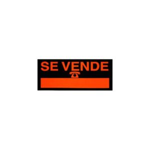 Cartel Se Vende Naranja fluor 230×250 mm