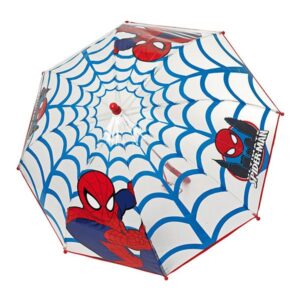 Paraguas Manual Burbuja Transparente Spiderman 42cm