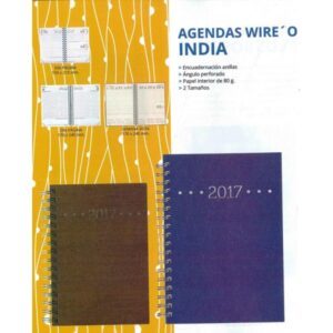 Agenda Wire O.india 145×205 mm Día Página Marrón