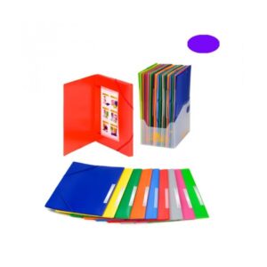 CARPETA SOLAPAS A.4 CON ETIQUETAS Y GOMA VIOLETA
