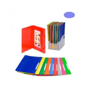 CARPETA SOLAPAS A.4 CON ETIQUETAS Y GOMA AZUL
