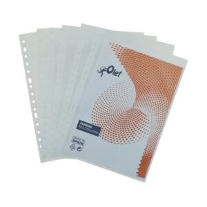 Fundas multitaladro Olef PP 90 piel naranja folio 16 taladros reforzados