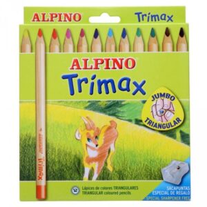 ESTUCHE 12 LAPICES COLORES SURTIDOS ALPINO TRIMAX