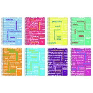 CUADERNO PACSA F 80H.T.PLAS RALLADO ASIGNATUR.16494 90G.