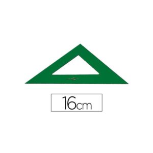 Escuadra faber 16 cm plastico verde Faber castell 566 16