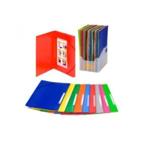 CARPETA SOLAPAS A.4 CON ETIQUETAS Y GOMA VERDE