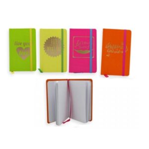 Cuaderno Neon Con Goma Golden Foil A6 60 Hojas