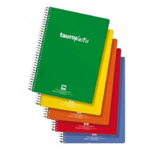 CUADERNO CUARTO HORIZONTAL TAURO PLASTIC