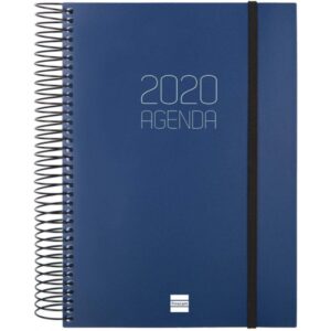 Agenda Finocam 2020 Día página Espiral Opaque Azul