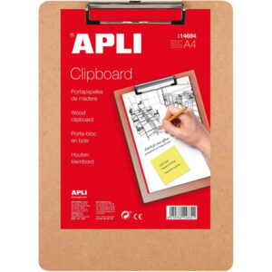 Carpeta a4 de madera con pinza superior metalica