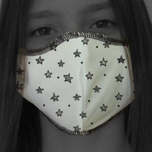 Mascarilla higiénica UNE-0065 lavable 85 veces Fuli&C Estrellas mint – Talla S