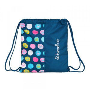 SACO PLANO BENETTON TOPOS MARINO
