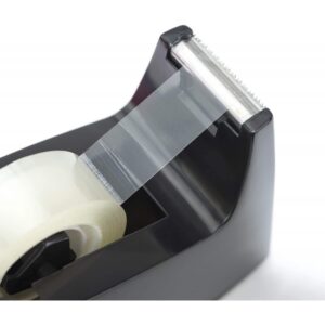 Dispensador de cinta adhesiva para rollos de tamaño estandard, negro