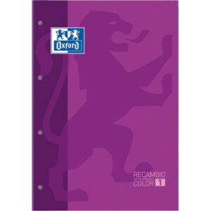 Oxford Recambio color Morado Oxford A4 .80 hojas, cuadrícula 5×5