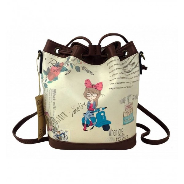 BOLSO BOMBONERA AMELIE WORLD TRAVEL
