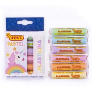 PLASTILINA JOVI PASTEL ESTUCHE 6 BARRAS 90/6P