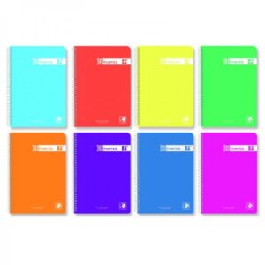 CUADERNO FOLIO HORIZONTAL 80H.90GR.PP. TRANSP.8COL.PA3.5 @PUNTES