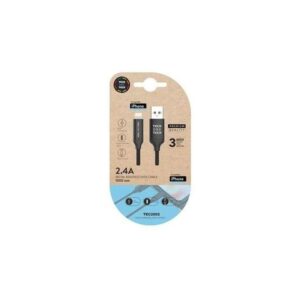 Cable usb 2.4 tech one tech braided nylon tipo usb apple micro usb longitud 1 mt color negro