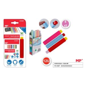 PORTATIZAS + 12 TIZAS COLORES MP