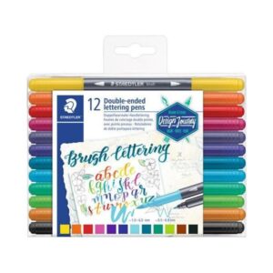 PACK 12 ROTULADORES DOBLE PUNTA LETTERING STAEDTLER DESIGN JOUILY