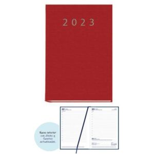 AGENDA AÑO 2023 A5 DP ROJA PRAXIS 14,5X21CM MYRGA
