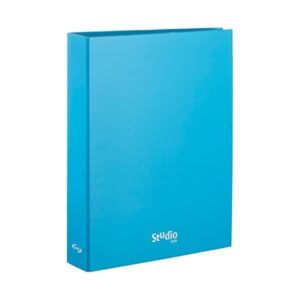 Carpeta cartón forrada 4/40 mm con diseño studio, color azul