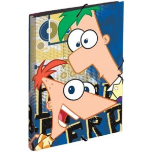 Carpeta Folio Gomas Solapas Fineas y Ferb Cartoon