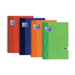 OXFORD CUADERNO 80 HOJAS TAPA EXTRADURA FORMATO FOLIO CUADRICULA 4X4 CON MARGEN