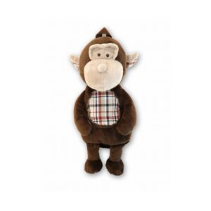 Mochila Peluche Monito Color Gris